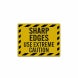 Sharp Edges Use Extreme Caution Decal (Reflective)
