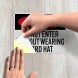 Korean Do Not Enter Without Hard Hat Decal (Reflective)