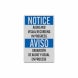 Bilingual OSHA Audio Surveillance Notice Decal (Reflective)