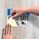 Livestock On Property Close Gate Decal (Reflective)