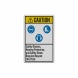 ANSI Safety Glasses Hearing Protection & Safety Shoes Required Decal (Reflective)