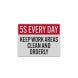 Keep Work Areas Clean & Orderly Decal (Reflective)