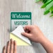 Welcome Visitor Please Sign Decal (Reflective)