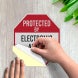 Protected By Electronic Alarm System Decal (Reflective)
