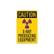 X Ray Producing Equipment Decal (Non Reflective)