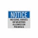 OSHA Notice Gun Rules Decal (Reflective)