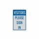 Visitors Must Register Please Sign In Decal (Reflective)