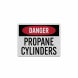 OSHA Danger Propane Cylinders Decal (Reflective)
