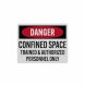 Confined Space Trained & Authorized Personnel Decal (Reflective)