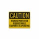 Caution Hearing Protection Required Decal (Reflective)
