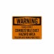 OSHA Combustible Dust Hazard Area Decal (Reflective)