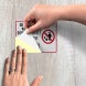 Do Not Flush Wet Wipes Down Decal (Reflective)