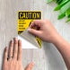 Bilingual OSHA Lock Out Before Start Decal (Non Reflective)
