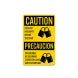 Bilingual OSHA Lock Out Before Start Decal (Non Reflective)