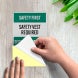 Bilingual OSHA Safety Vest Required Decal (Reflective)