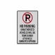 Unauthorized Vehicles Will Be Towed Decal (Reflective)