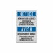 Bilingual OSHA No Weapons Allowed Decal (Reflective)