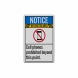 ANSI Cell Phones Prohibited Decal (Reflective)