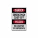 Bilingual OSHA Spanish Emergency Shut Off Decal (Reflective)