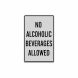 No Alcohol Beverages Allowed Decal (Reflective)
