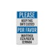 Bilingual Keep This Gate Closed Decal (EGR Reflective)