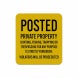Posted Private Property Aluminum Sign (Reflective)