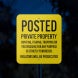 Posted Private Property Aluminum Sign (Reflective)