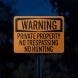 OSHA Warning Private Property Aluminum Sign (Reflective)