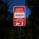 Reserved Parking For Manager Aluminum Sign (Reflective)