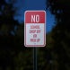No School Drop Off Pick Up Aluminum Sign (Reflective)