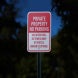 Private Property No Parking Aluminum Sign (Reflective)