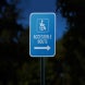 Accessible Route Aluminum Sign (Reflective)