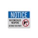 No Weapons Beyond This Point Aluminum Sign (Reflective)