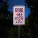 Drug Free School Zone Aluminum Sign (Reflective)