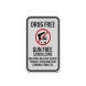 No Drugs Guns School Zone Aluminum Sign (Reflective)