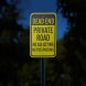 No Motorized Vehicles Beyond Aluminum Sign (Reflective)