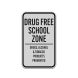 Drugs Alcohol & Tobacco Products Prohibited Aluminum Sign (Reflective)