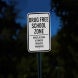 Drugs Alcohol & Tobacco Products Prohibited Aluminum Sign (Reflective)