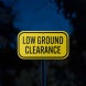 Railroad Warning Low Ground Clearance Aluminum Sign (Reflective)
