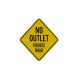 Traffic Rules No Outlet Private Road Aluminum Sign (Reflective)