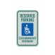 Bilingual Reserved Parking Aluminum Sign (Reflective)
