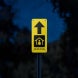 Shelter In Place With Ahead Arrow Aluminum Sign (Reflective)