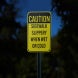 Caution Sidewalk Slippery Aluminum Sign (Reflective)