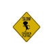Slow Children Playing Aluminum Sign (Reflective)