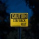 Write-On OSHA Caution Stay Back Aluminum Sign (Reflective)