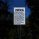Oregon Agritourism Liability Warning Aluminum Sign (Reflective)