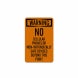 Warning No Cellular Phones Aluminum Sign (Reflective)