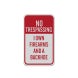 Funny No Trespassing Aluminum Sign (Reflective)