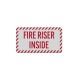 Fire Riser Inside Aluminum Sign (Reflective)