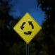 Warning Roundabout Symbol Aluminum Sign (Reflective)